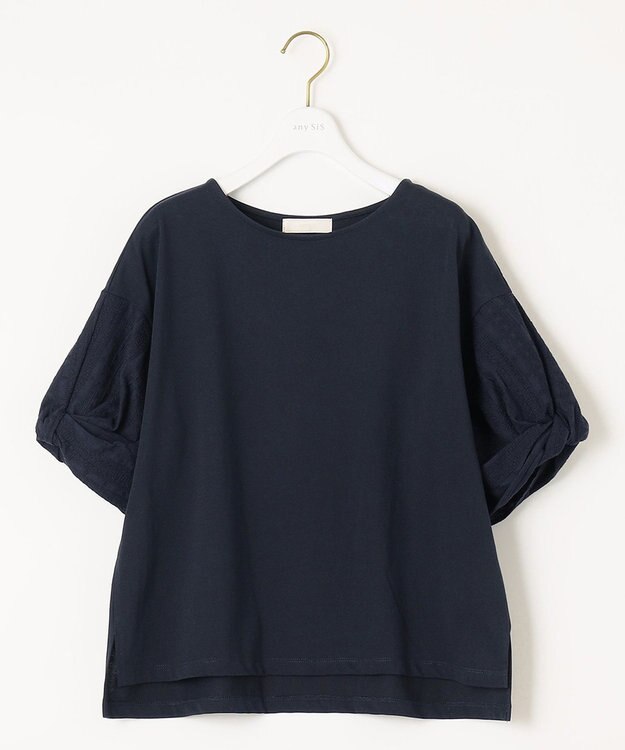 ANY SIS レースコンビ Tシャツ ネイビー