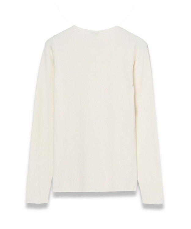JOSEPH 【WEB&OUTLET限定・洗える】ストレッチシルク　ラウンドネックニット Ivory