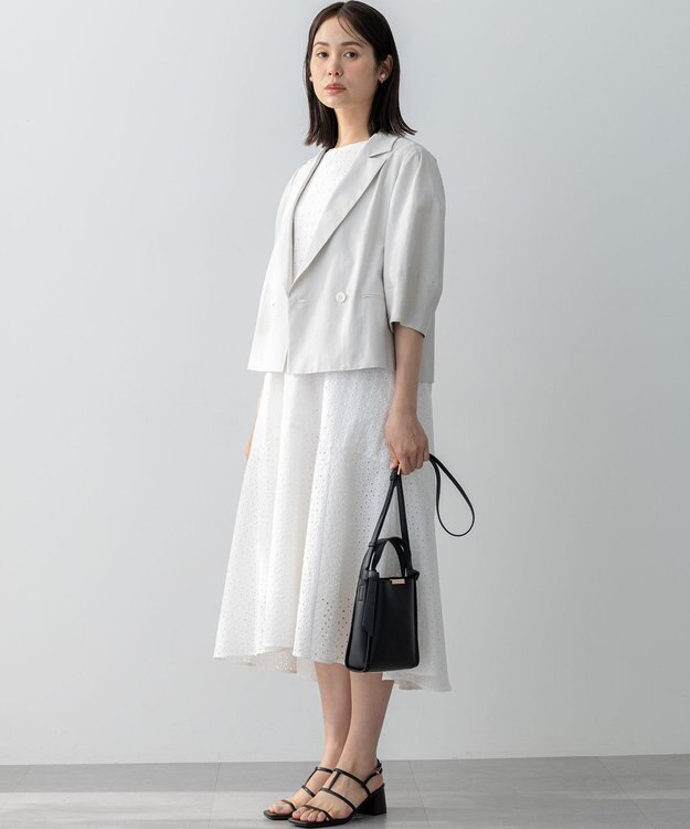 組曲 L リネンレーヨン ジャケット グレージュ系