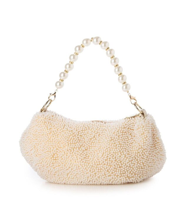 UNBILLION カシュカシュ cachecache / パール調ビーズワンハンドルバッグ LBE