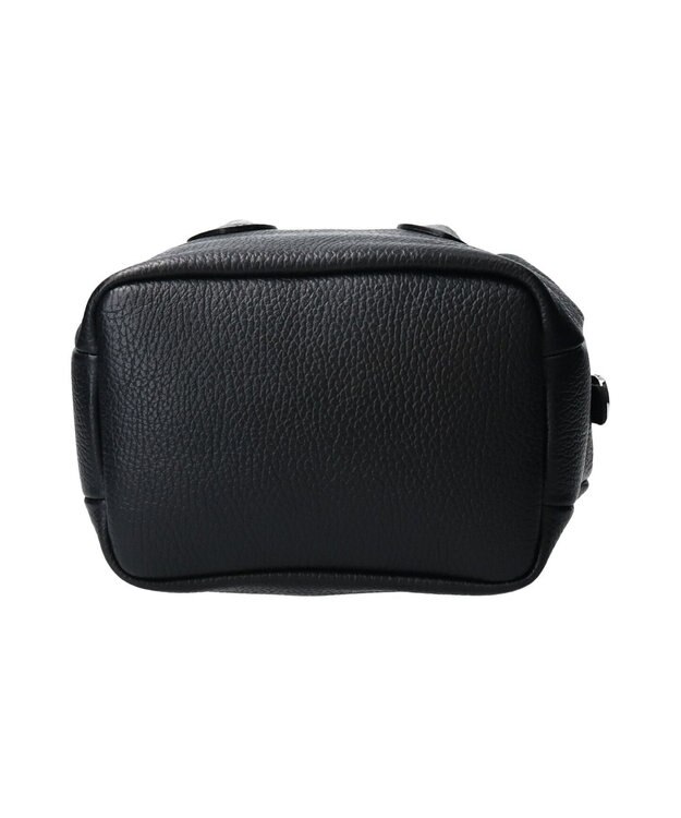 INTER-CHAUSSURES 【RIPANI】スクエアレザーミニハンドバッグ ブラック