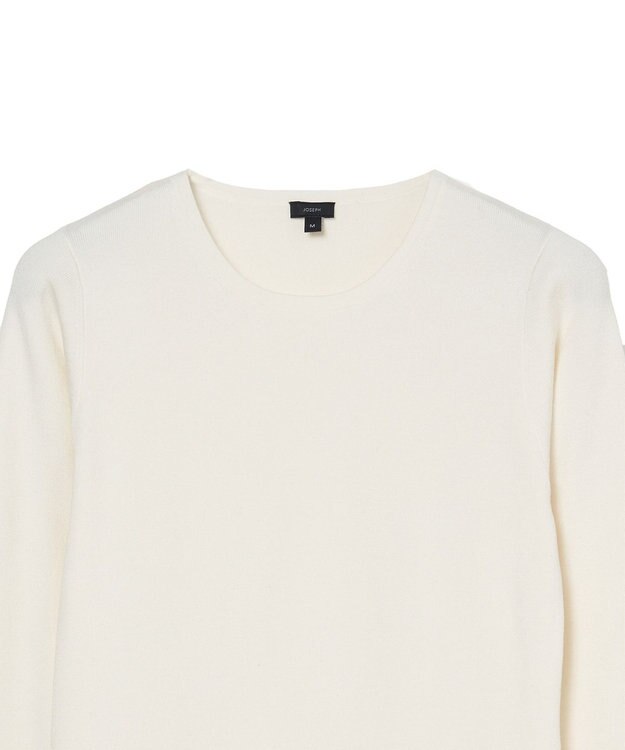 JOSEPH 【WEB&OUTLET限定・洗える】ストレッチシルク　ラウンドネックニット Ivory