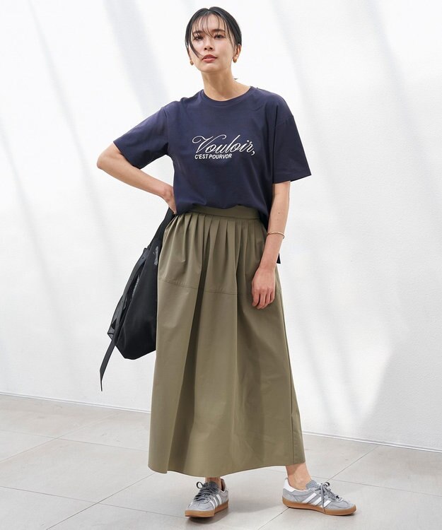 UNFILO L FINE MOVE タックスカート カーキ