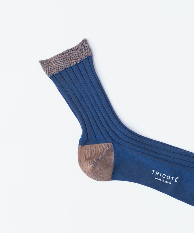 TRICOTE [MENSサイズ登場]　シースルーリブソックス 82BEIGE