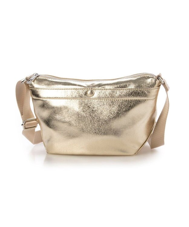 UNBILLION カシュカシュ cachecache / メタリック舟型ショルダー ゴールド