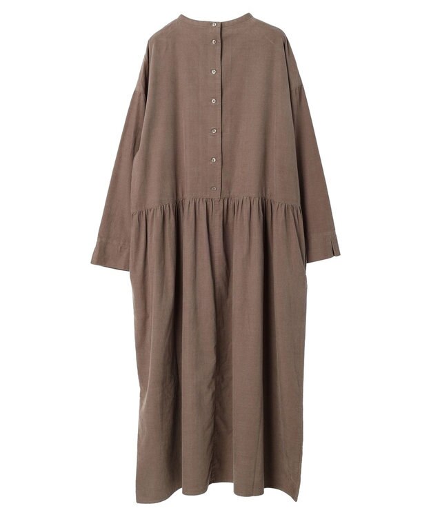CRAFT STANDARD BOUTIQUE コーデュロイアシンメトリーワンピース Gray Beige