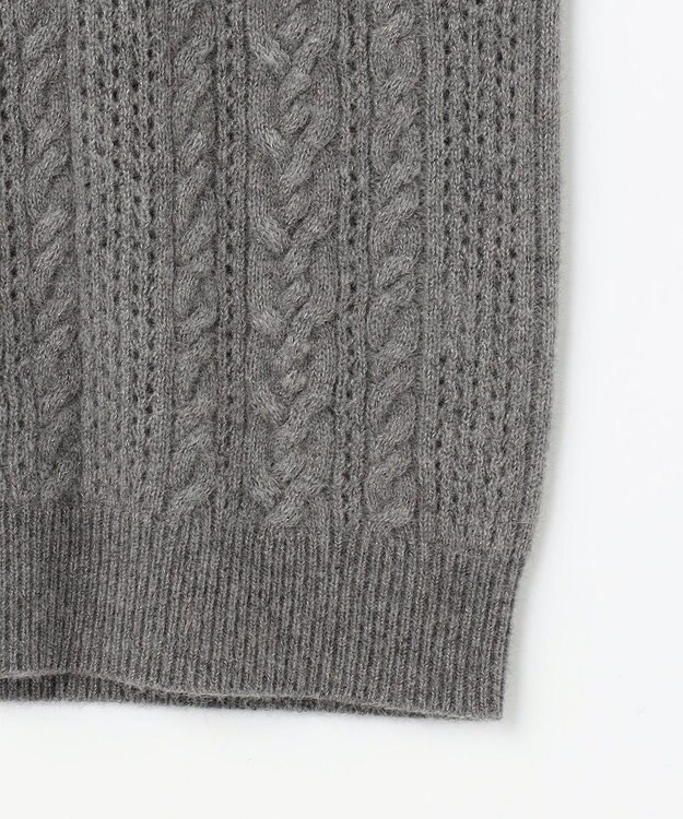 自由区 S 【SHIHOさん着用】ラメフォックスケーブル ニット グレー