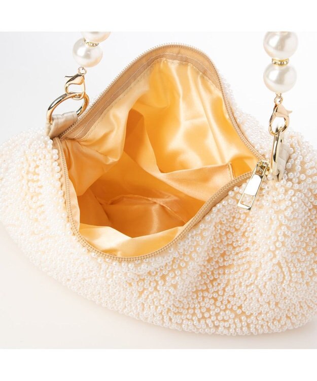 UNBILLION カシュカシュ cachecache / パール調ビーズワンハンドルバッグ LBE