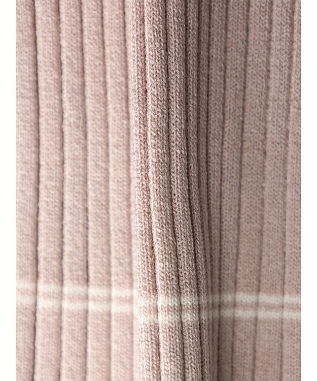 earth music&ecology ノースリーブラインニットプルオーバー Mocha