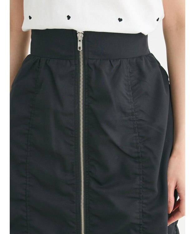 Green Parks ・ＥＬＥＮＣＡＲＥ　ＤＵＥ　シャーリングＷーＺＩＰスカート Black