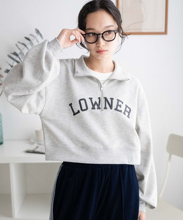 WEGO ハーフジップショートスウェット 柄1