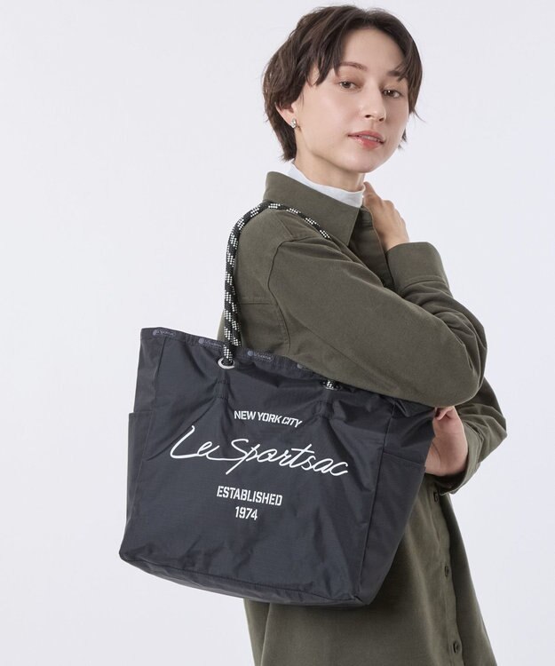 LeSportsac ML 2 WAY TOTE        /2ウェイブラック/グレーカモ 2ウェイブラック/グレーカモ