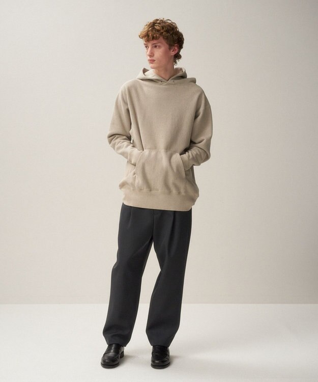 ATON BACK SATIN | テーパードパンツ - UNISEX CHARCOAL GRAY