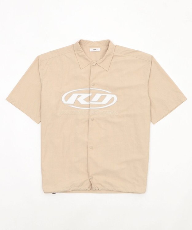 WEGO 【ユニセックス着用ITEM】リップストップグラフィックシャツ（SS） ベージュ