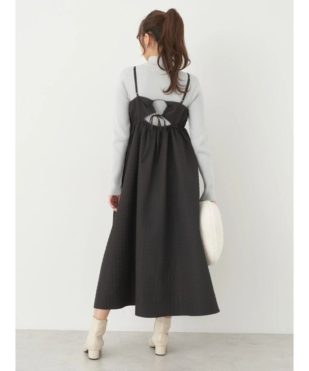 earth music&ecology バックオープンキャミワンピース Black