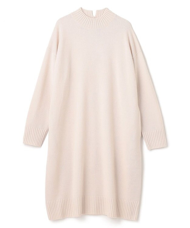 UNFILO 【洗える】チュニック ニットワンピース グレージュ