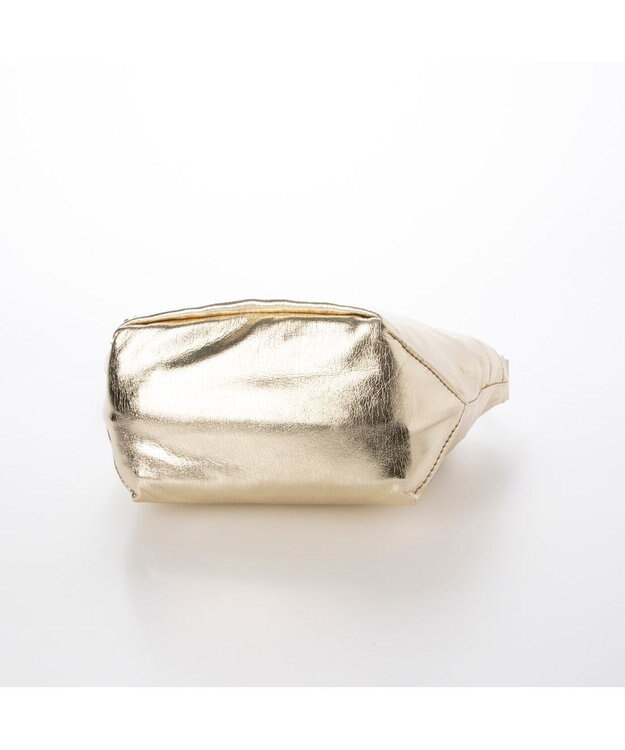 UNBILLION カシュカシュ cachecache / メタリック舟型ショルダー ゴールド