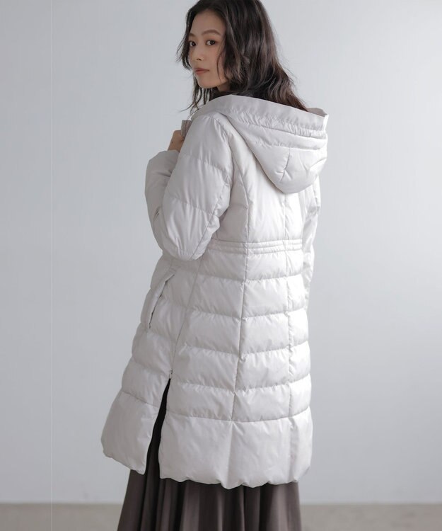 組曲 ライトタフタロング ダウン アイスグレー系