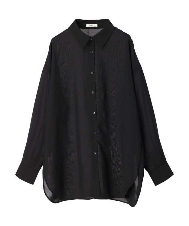 earth music&ecology シアーボーイズライクシャツ Black