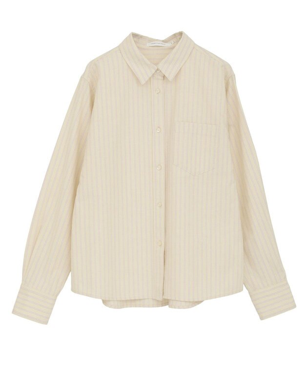 AMERICAN HOLIC オックスベーシックシャツ ストライプイエロー