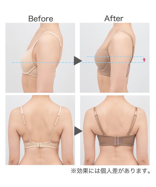 BRADELIS New York 【BRADELIS FIT  / 響きにくいシームレスタイプ】シームレスカップモールドブラ シンプルな薄手カップで軽い着け心地 モカベージュ