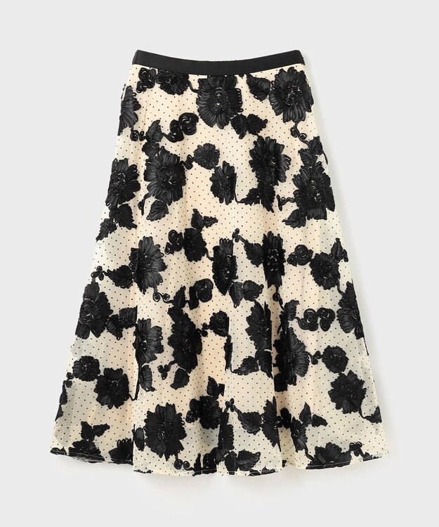 GRACE CONTINENTAL サテンコードスカート バイカラー