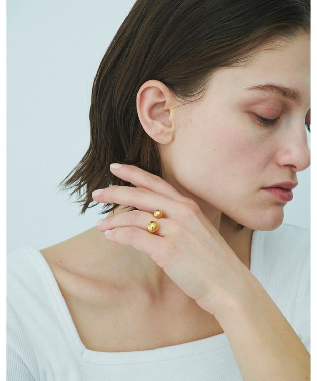 NAVE 【AFFECT】ダブルボールリング ゴールド系