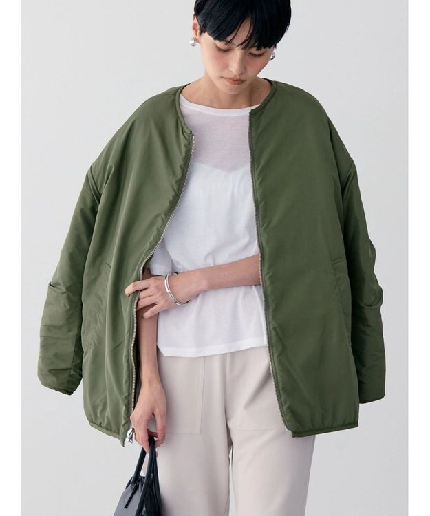 AMERICAN HOLIC 軽ポカリバーシブルキルティングコート Khaki