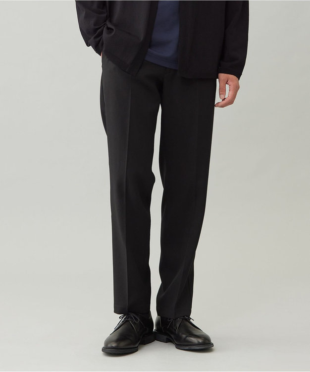 UNFILO MENS 【OCEANS 雑誌・web・YouTube 掲載】WOOL TOUCH 機能美パンツ スリム【東レ開発のウール見え高機能素材】 ブラック