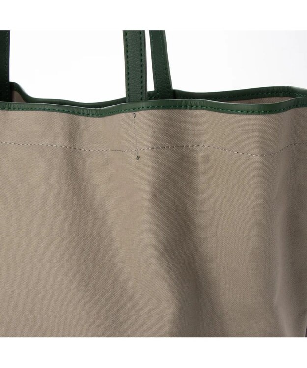 UNBILLION preche パラフィン防水キャンバスドロストトートバッグ グレーグリーン