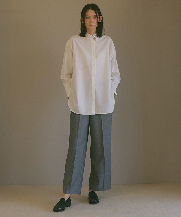 23区 【23区 | 5525gallery】コットンタイプライター オーバーシルエット シャツ ホワイト系