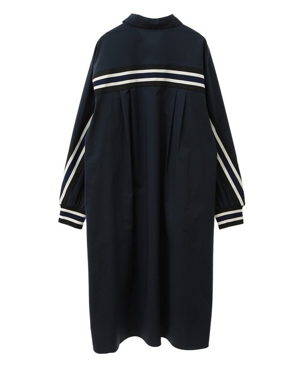 YECCA VECCA リブMIXシャツワンピース Navy