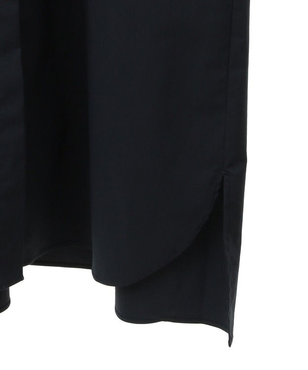 YECCA VECCA リブMIXシャツワンピース Navy