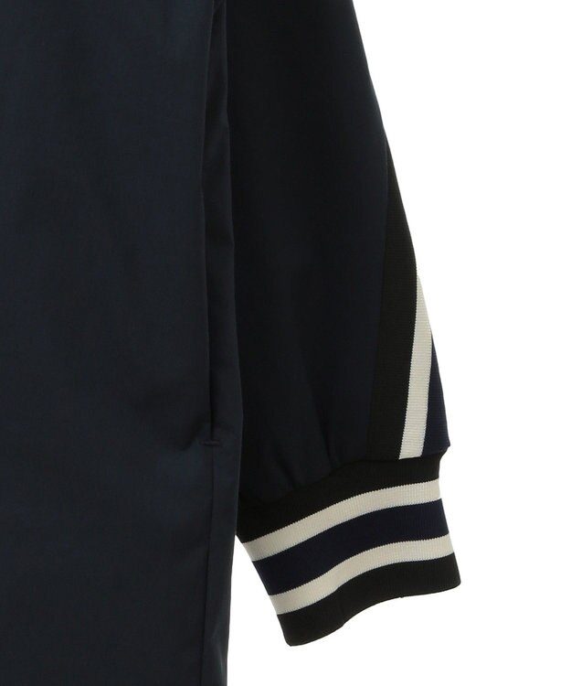 YECCA VECCA リブMIXシャツワンピース Navy