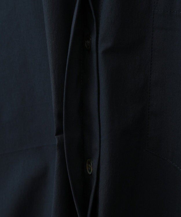 YECCA VECCA リブMIXシャツワンピース Navy