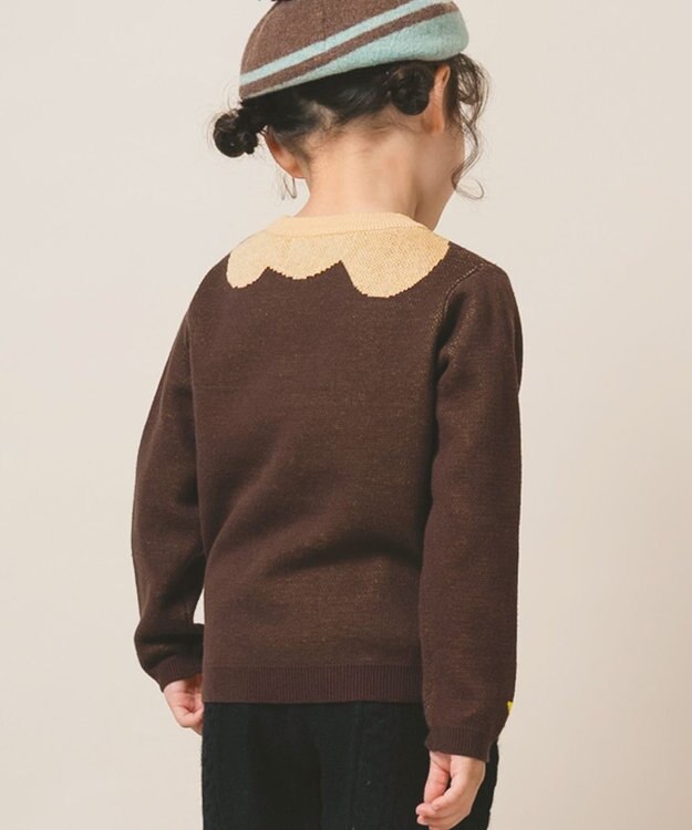 ami amie 【UNISEX】カラフルくまプルオーバー145cm ブラウン