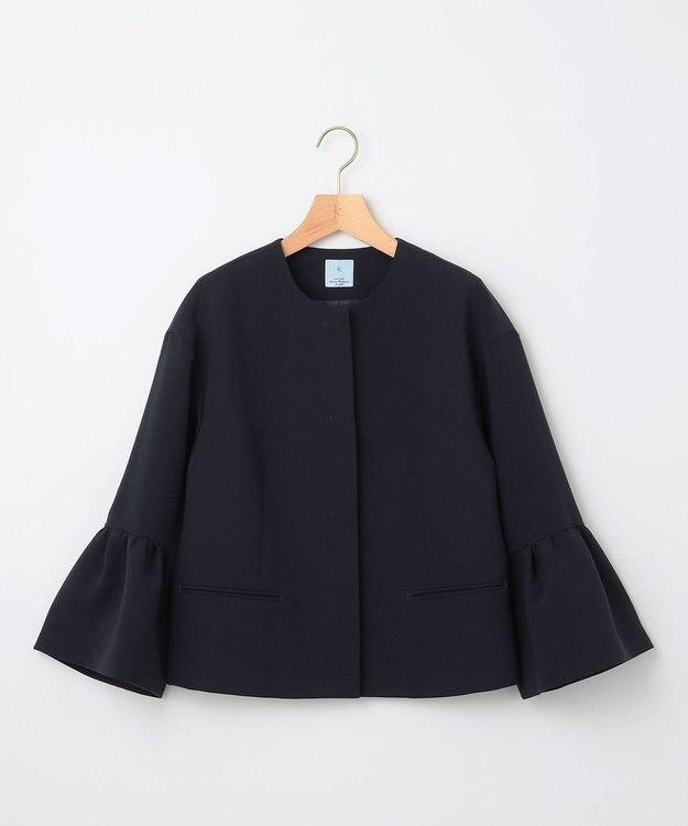 組曲 S 【KUMIKYOKU NAVY】コンフォータブルドレープ フレアスリーブジャケット ネイビー系