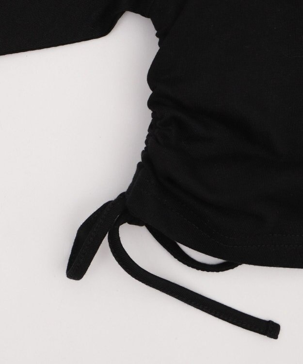 WEGO ロゴレースドロストショートT ブラック