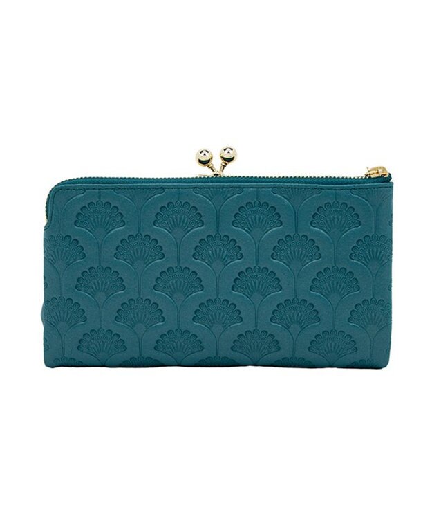 ANNA SUI ピーコック 二つ折り口金長財布 ターコイズ