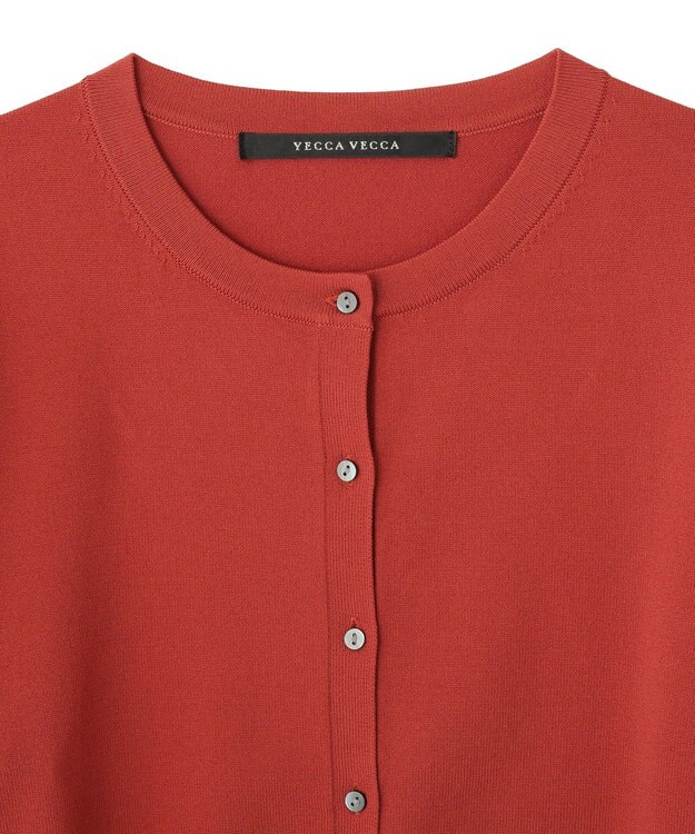 YECCA VECCA 【UVカット】クルーネックカーディガン Red