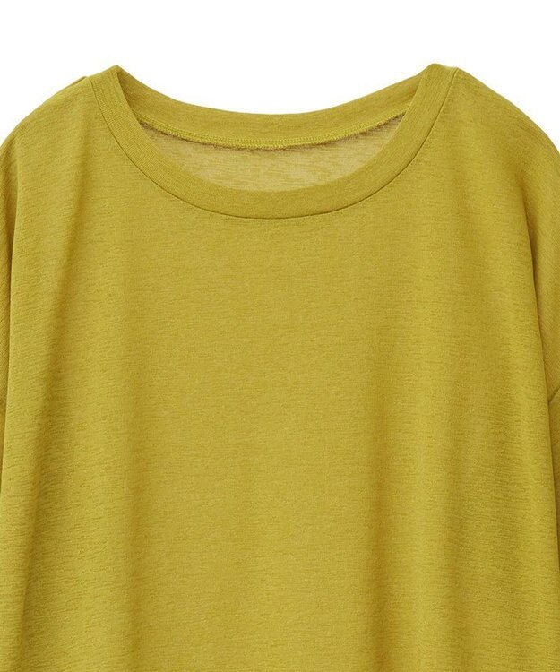 Green Parks 袖チュールドッキングシアー５分袖プルオーバー Green