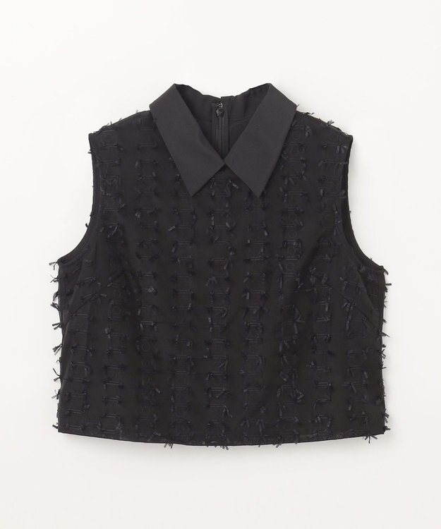 GRACE CONTINENTAL シアージャガード トップ ブラック