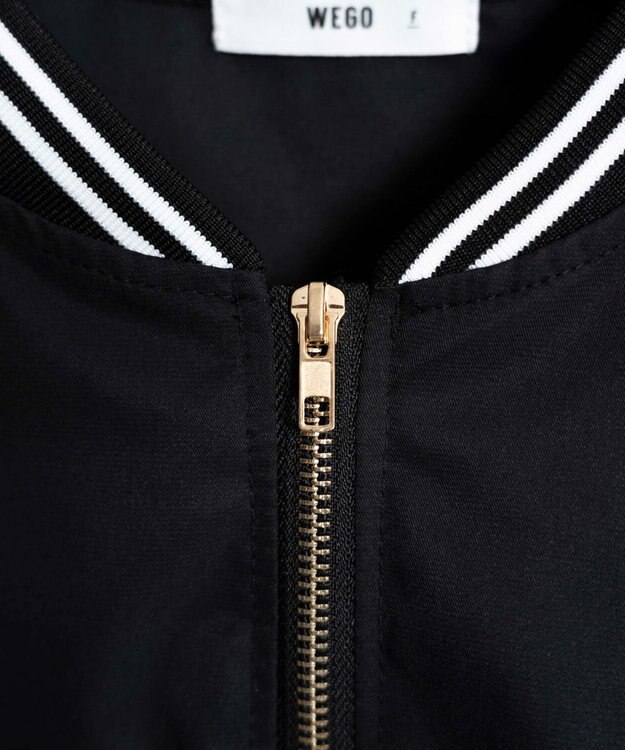 WEGO 配色デザインブルゾン ブラック