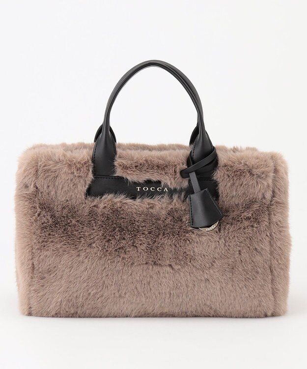 TOCCA CHOCOLA FUR BAG ファーバッグ グレージュ系