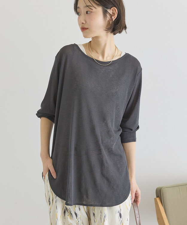 AMERICAN HOLIC ラウンドカットシアープルオーバー Charcoal Gray