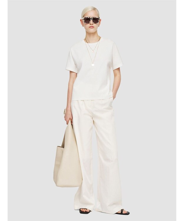 JOSEPH 【洗える】コンフォートコットン　ショートスリーブTシャツ Ivory