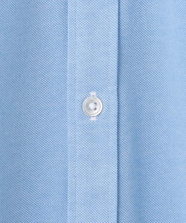 GOTAIRIKU 胸ポケット付にアップデート【吸水速乾/ストレッチ】クールマックス鹿の子 ビズシャツ_ボタンダウン サックスブルー系