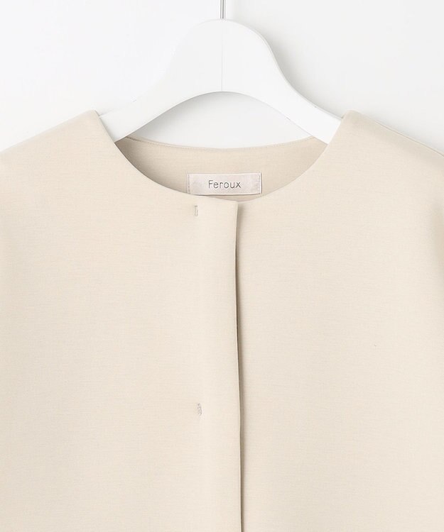 Feroux 【洗える】ダンボール アウター アイボリー系