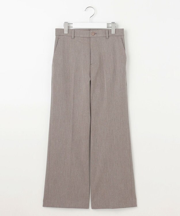 自由区 【WEB限定カラーあり・撥水加工・洗える】TRギャバストレート パンツ モカ