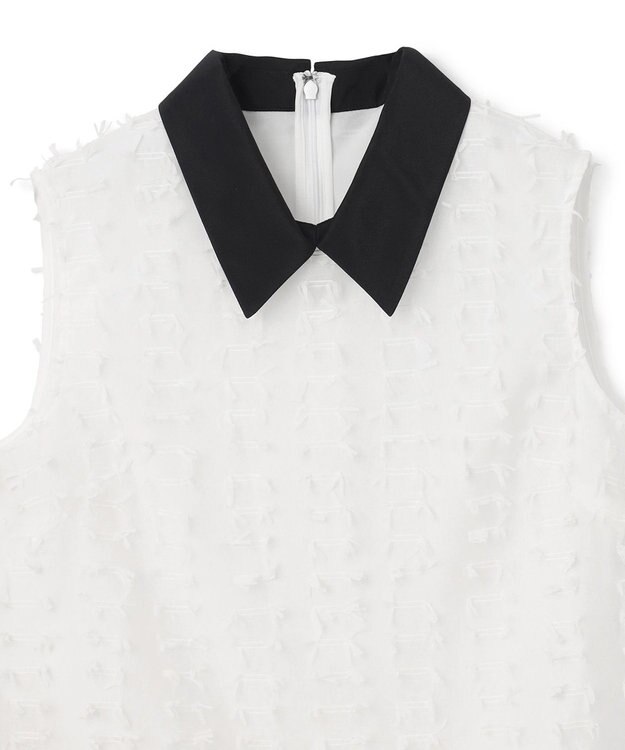 GRACE CONTINENTAL シアージャガード トップ ホワイト